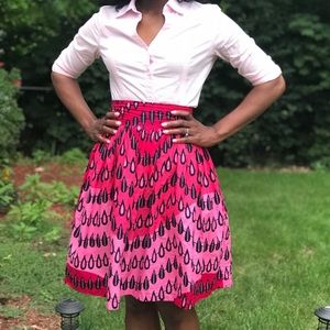 African print skirt